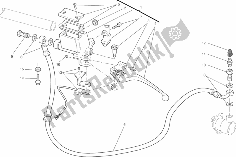 Toutes les pièces pour le Maître-cylindre D'embrayage du Ducati Monster 796 ABS 2014